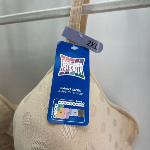 Hanes Fuller Coverage Foam Bra - Soft Taupe.  Size: 2XL. NWT. - Picture 3 of 14